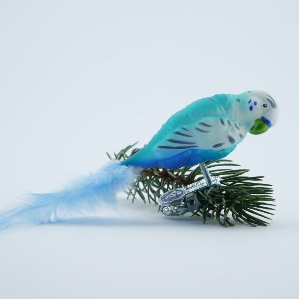 Glasfigur - Wellensittich türkis