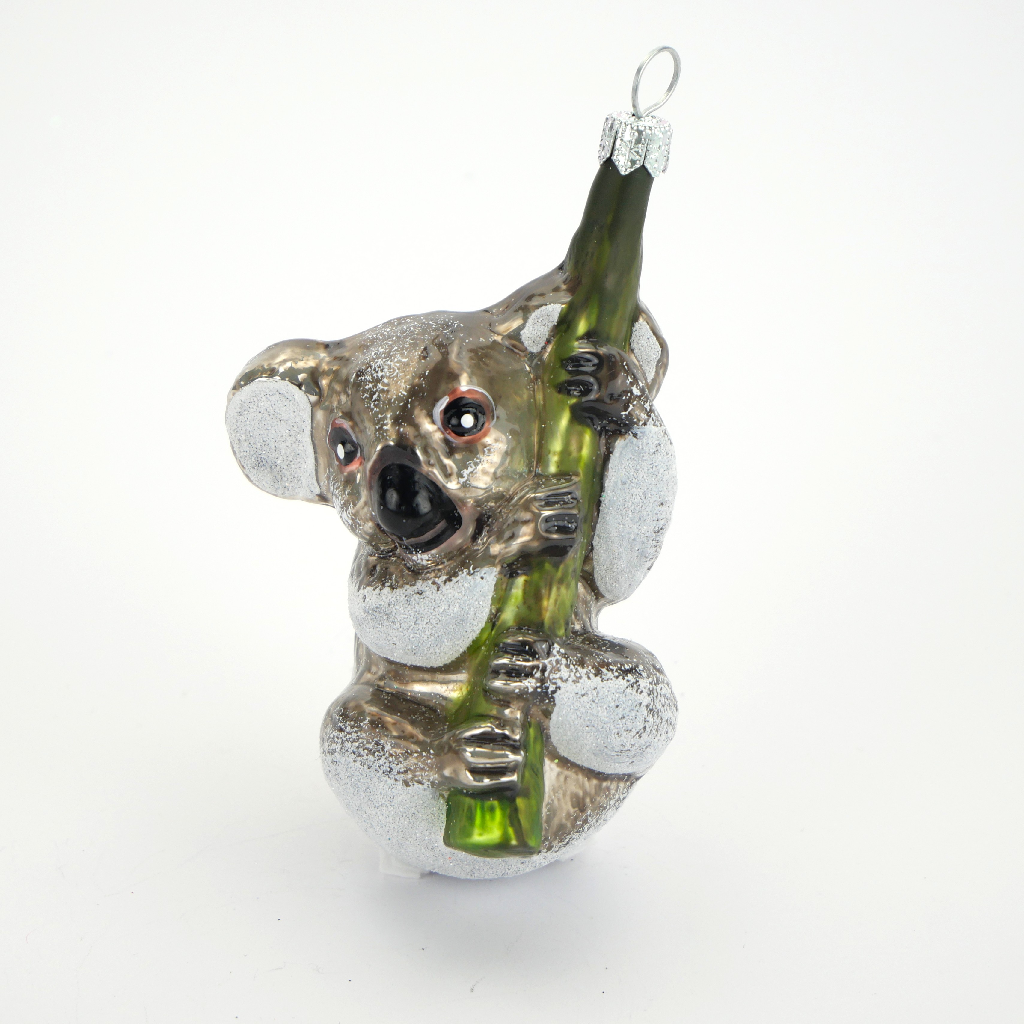 Christbaumschmuck mundgeblasen Koala Glas