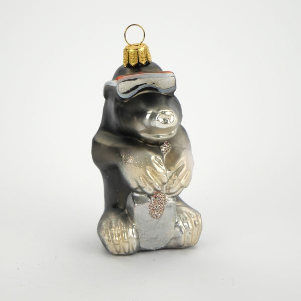 Christbaumschmuck mundgeblasen Maulwurf Glas