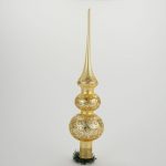 Christbaumspitze gold, Dekor gold, 2 Kugeln