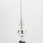 Christbaumspitze silber, seidenmatt