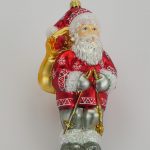 Glasfigur - Santa "Nordic Walker"