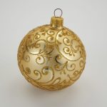 Christbaumkugel gold, Dekor gold