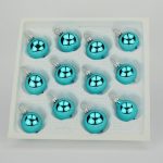 Christbaumkugeln türkis lack 3 cm