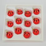 Christbaumkugeln rot lack 3 cm