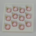 Christbaumkugeln rosa matt 3 cm