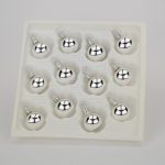 Christbaumkugeln silber lack 3 cm