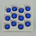 Christbaumkugeln kobaltblau matt 3 cm