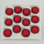 Christbaumkugeln dunkelrot matt 4 cm