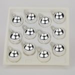 Christbaumkugeln silber lack 4 cm