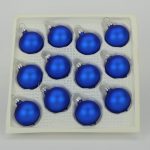 Christbaumkugeln kobaltblau matt 4 cm