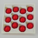 Christbaumkugeln rot matt 4 cm