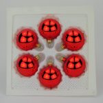 Christbaumkugeln rot lack 5 cm