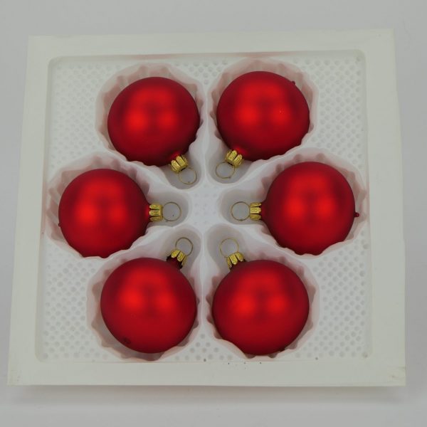 Christbaumkugeln rot matt 5 cm