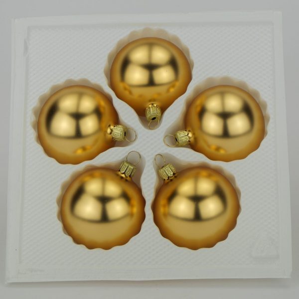 Christbaumkugeln topaz-gold matt 6 cm