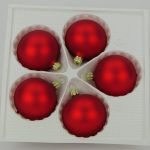 Christbaumkugeln rot matt 6 cm