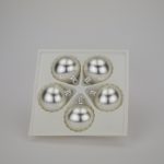 Christbaumkugeln silber matt 6 cm