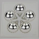 Christbaumkugeln silber lack 6 cm