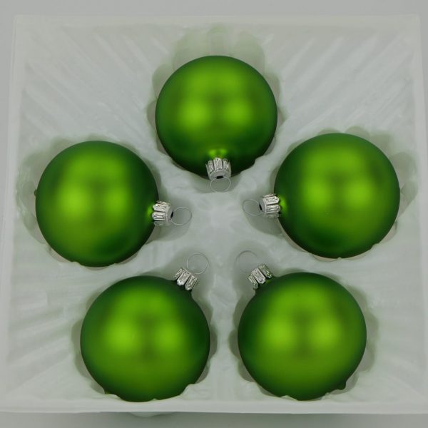 Christbaumkugeln apfelgrün matt 6 cm