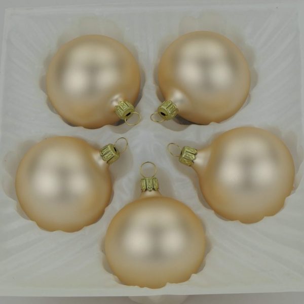 Christbaumkugeln champagner matt 6 cm
