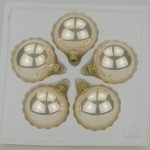 Christbaumkugeln champagner opal 6 cm