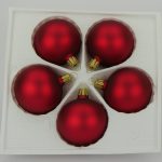 Christbaumkugeln dunkelrot matt 6 cm