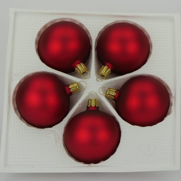 Christbaumkugeln dunkelrot matt 6 cm