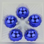 Christbaumkugeln lila-blau lack 6 cm
