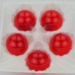 Christbaumkugeln rot transparent 6 cm