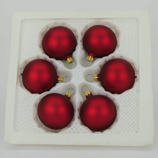Christbaumkugeln dunkelrot matt 5 cm