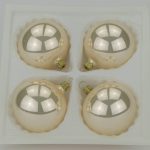 Christbaumkugeln champagner opal 7 cm