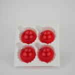 Christbaumkugeln rot transparent 7 cm