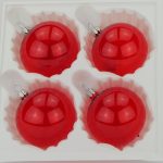 Christbaumkugeln rot transparent 7 cm