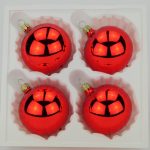 Christbaumkugeln rot lack 7 cm