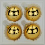 Christbaumkugeln gold lack 7 cm