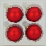 Christbaumkugeln rot matt 7 cm