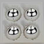 Christbaumkugeln silber lack 7 cm