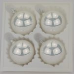 Christbaumkugeln weiß perlmutt 7 cm