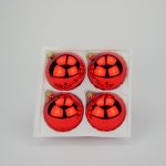 Christbaumkugeln rot lack 8 cm
