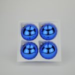 Christbaumkugeln kobaltblau lack 8 cm