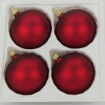 Christbaumkugeln dunkelrot matt 8 cm