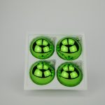 Christbaumkugeln apfelgrün lack 8 cm