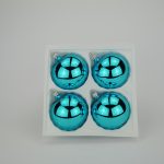 Christbaumkugeln türkis lack 8 cm