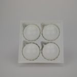 Christbaumkugeln weiß opal 8 cm