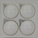 Christbaumkugeln weiß opal 8 cm
