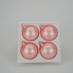 Christbaumkugeln rosa matt 8 cm