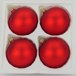 Christbaumkugeln rot matt 8 cm