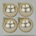 Christbaumkugeln champagner opal 8 cm