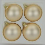 Christbaumkugeln champagner matt 8 cm