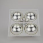 Christbaumkugeln silber matt 10 cm